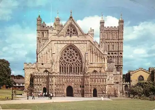 Postcard United Kingdom England Exeter cathedral