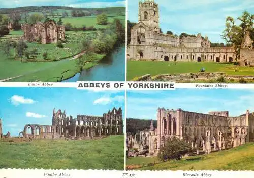 Postcard United Kingdom England abbeys from Yorkshire