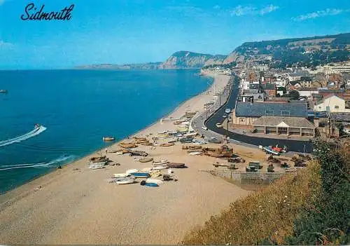 Postcard United Kingdom England Devon Sidmouth beach