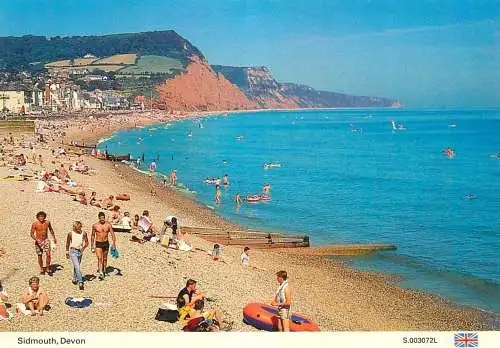 Postcard United Kingdom England Devon Sidmouth beach