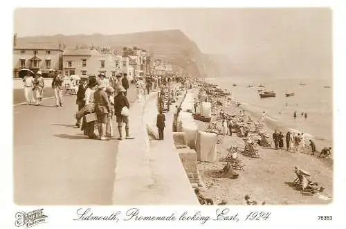 Postcard United Kingdom England Devon Sidmouth promenade elegance 1924