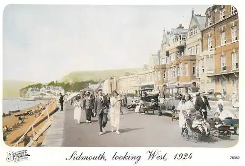 Postcard United Kingdom England Devon Sidmouth promenade elegance