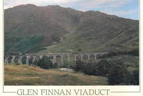 Postcard United Kingdom Scotland Highlands Glen Finnan viaduct