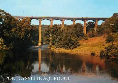 Postcard United Kingdom Wales Llangollen Pontcysyllte aqueduct