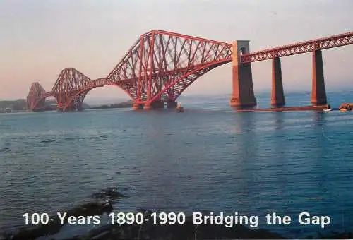 Postcard United Kingdom Scotland Forth railway bridge