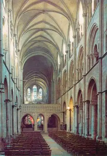Postcard United Kingdom England Chichester cathedral the nave