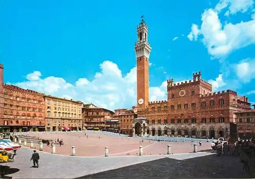 Postcard Italy Siena Field's square