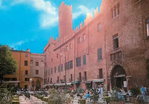 Postcard Italy Mantova piazza Sardello palazzo Bonacolsi