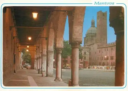Postcard Italy Mantova piazza Sardello tour della Gabbia