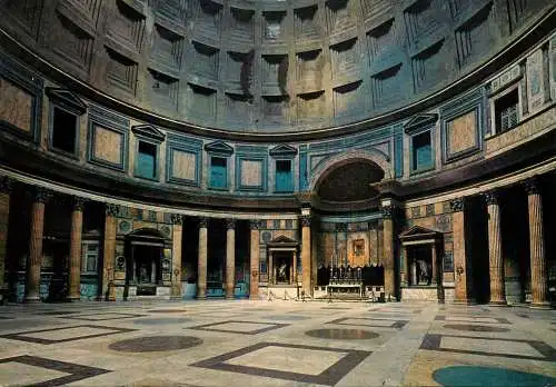 Postcard Italy Rome Pantheon 1978