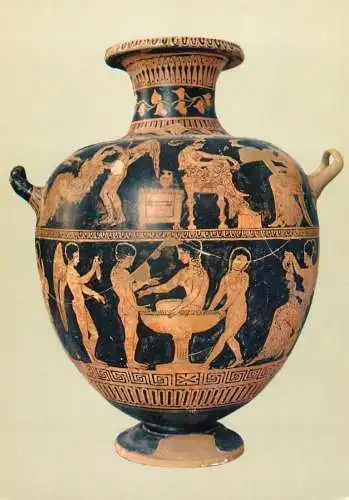 Postcard Italy Sicily Siracusa museo archeologico Hydra with red figures