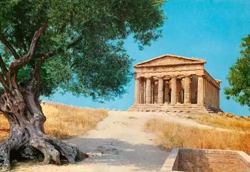Postcard Italy Agrigento Concord temple
