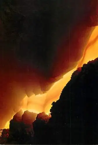 Postcard Italy Etna eruption 1971