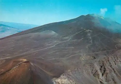 Postcard Italy Etna eruption 1971