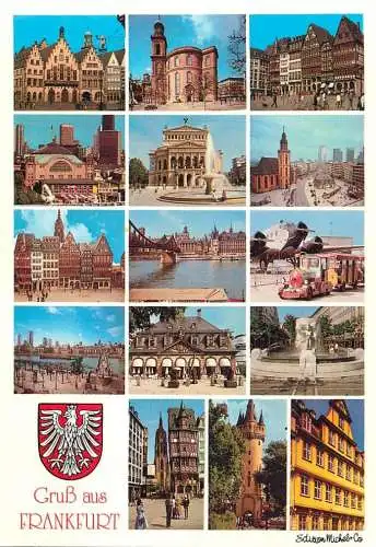 Postcard Germany Frankfurt landmarks