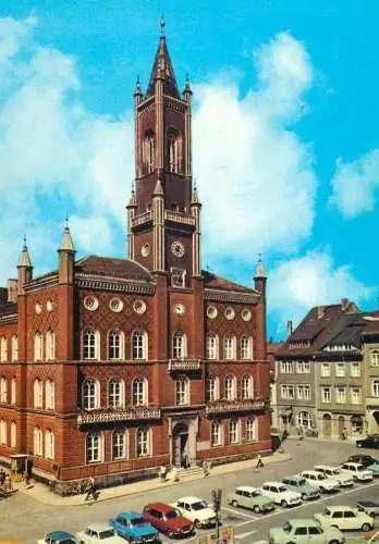 Postcard Germany Kamenz rathaus