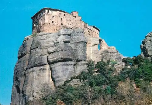 Postcard Greece Meteora monastery of Roussanou