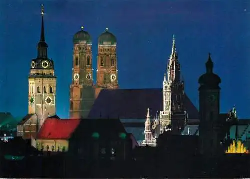 Postcard Germany Munchen skyline of the city