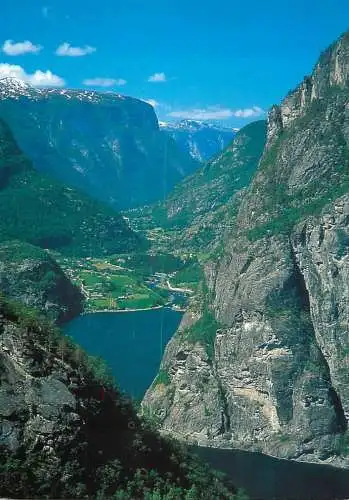 Postcard Norway Aurland highway Oslo Aurland Bergen
