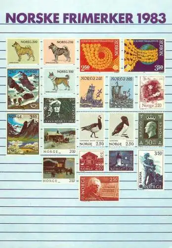 Postcard Norway Norske Frimerker 1983