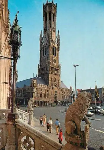 Postcard Belgium Brugge le beffroi