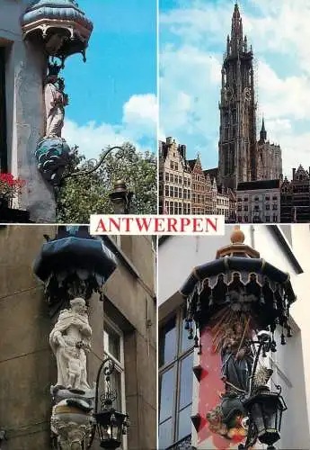 Postcard Belgium Antwerp cathedrale Notre Dame
