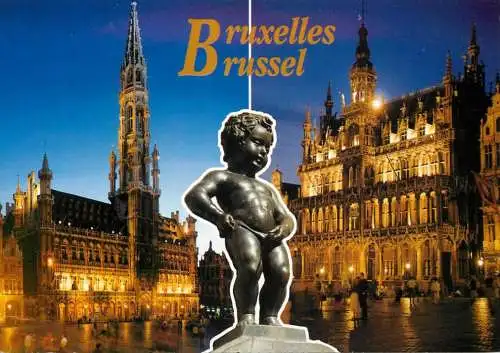 Postcard Belgium Bruxelles Manneken Pis