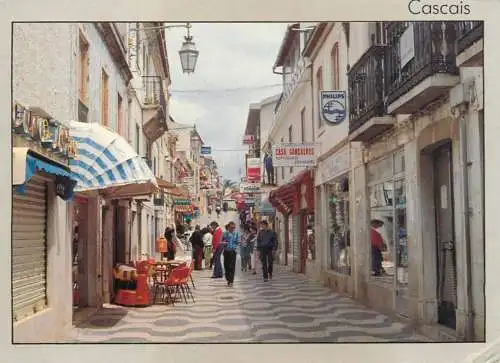 Postcard Portugal Cascais Rua Direita
