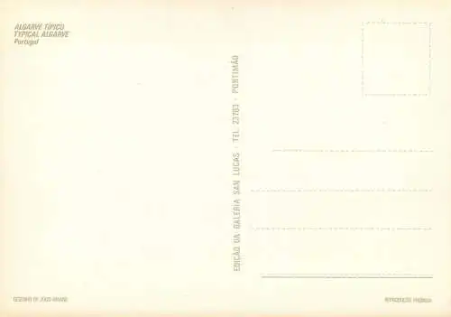 Postcard Portugal Algarve etch