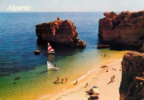 Postcard Portugal Faro Algarve coast scene