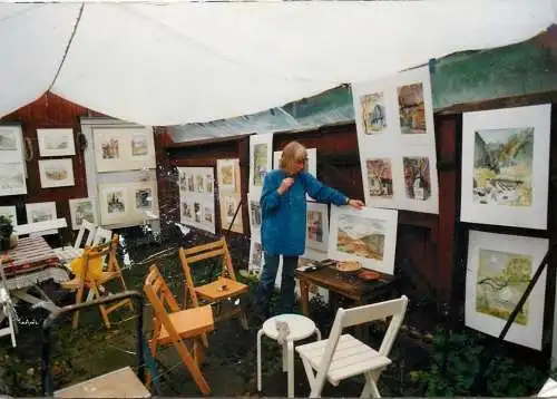 Postcard Sweden Stockholm painting exposition