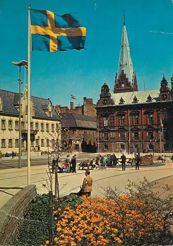 Postcard Sweden Malmo Stortorget 1980