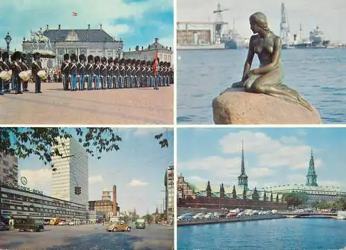 Postcard Denmark Copenhagen statue 1974