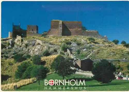 Postcard Denmark Bornholm Hammeren Hammershus Ruiner