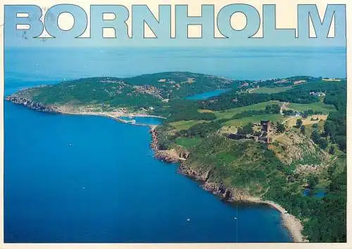 Postcard Denmark Bornholm Hammeren Hammershus Ruiner