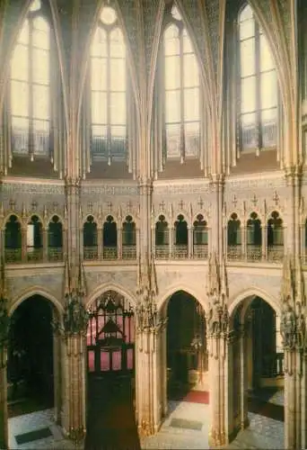 Postcard Hungary Budapest Parliament Hall under the Dome
