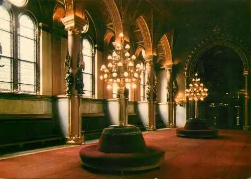 Postcard Hungary Budapest Parliament congressional reception room