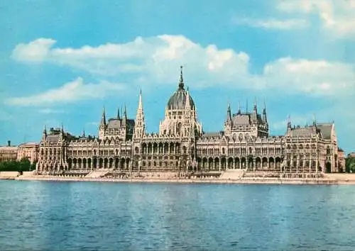Postcard Hungary Budapest Danube and Parliament