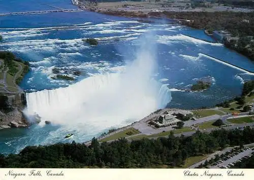 Postcard Canada > Ontario Niagara Falls aerial