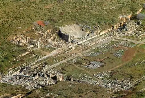 Postcard Turkey Efes Izmir Her Hakki Mahfuzdur aerial