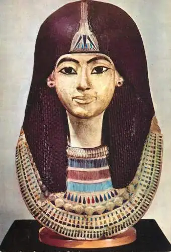 Postcard Egypt masque funeraire egyptien