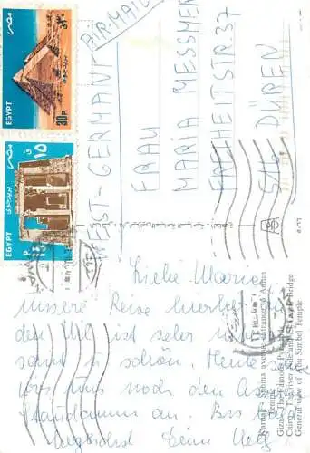 Postcard Egypt pyramids and monuments