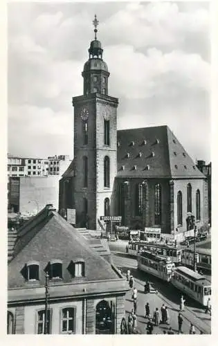 Germany Hesse Frankfurt a. Main Hauptwache tram tramway church