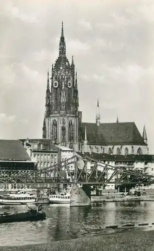 Germany Hesse Frankfurt a. Main Brucke und Dom