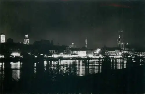 Germany Hesse Frankfurt a. Main Mainkai by night