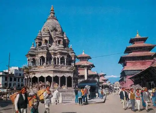 Postcard Nepal Patan Darbar Square