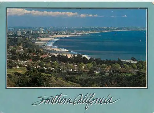 Postcard United States California Santa Monica shoreline 1985