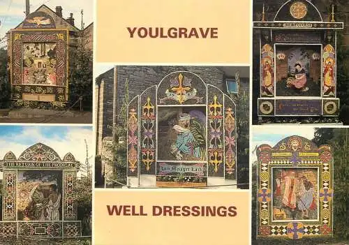 Postcard United Kingdom England Derbyshire Youlgrave Well dressings