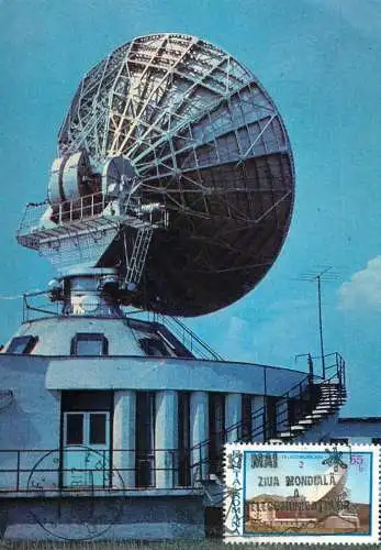 Space Postcard radios space waves Russia