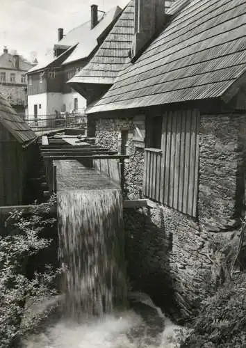 Postcard Germany Frohnauer Hammer holzfluder und Wasserfall